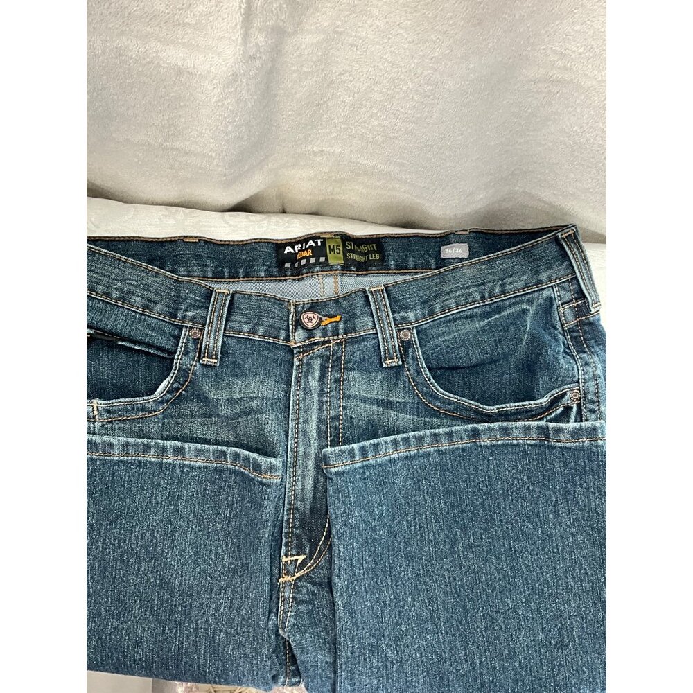 Ariat M5 Men's Straight Leg Jeans 36x36 Medium Wash Denim Cotton Blend Durable C